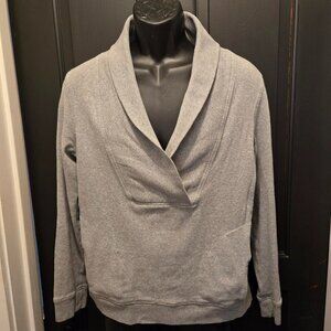 Banana Republic Shawl Collar Sweatshirt Gray size L